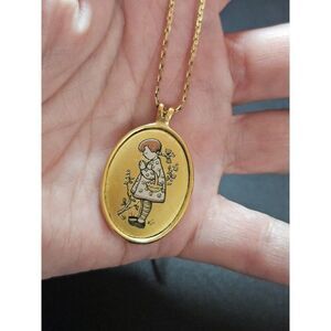 **Sale** 24K GP Devotion to Mother pendant necklace